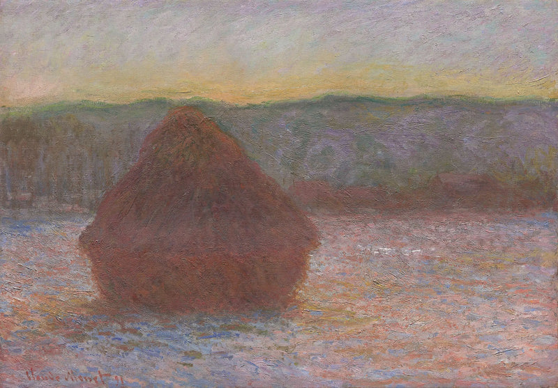 Een stapel tarwe (ontbijt, zonsondergang) - Claude Monet