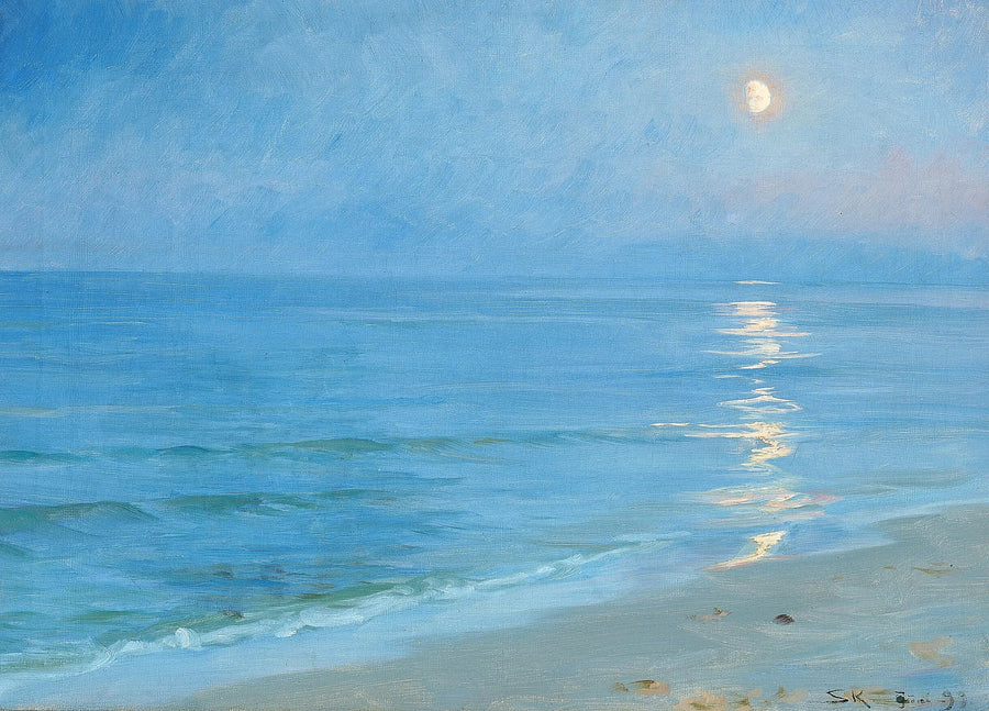 Een strand van Skagen bij maanlicht - Peder Severin Krøyer