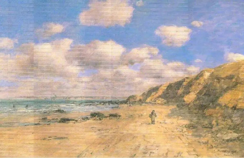 Een strand nabij Trouville - Eugène Boudin