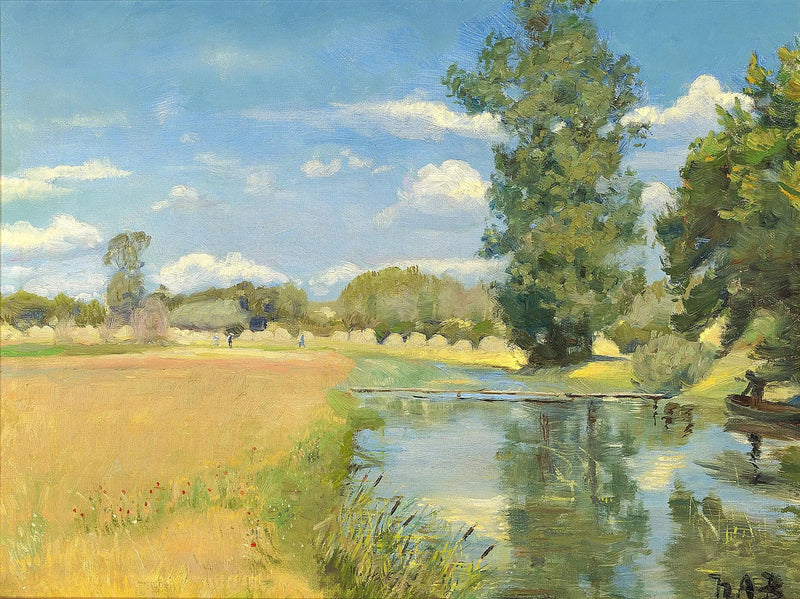 Een rivier die door een landschap stroomt tijdens de oogstperiode. - H. A. Brendekilde

Source:
Une rivière traversant un paysage au moment des récoltes. - H. A. Brendekilde