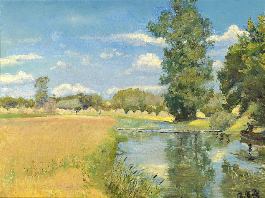 Een rivier die door een landschap stroomt tijdens de oogstperiode. - H. A. Brendekilde

Source:
Une rivière traversant un paysage au moment des récoltes. - H. A. Brendekilde