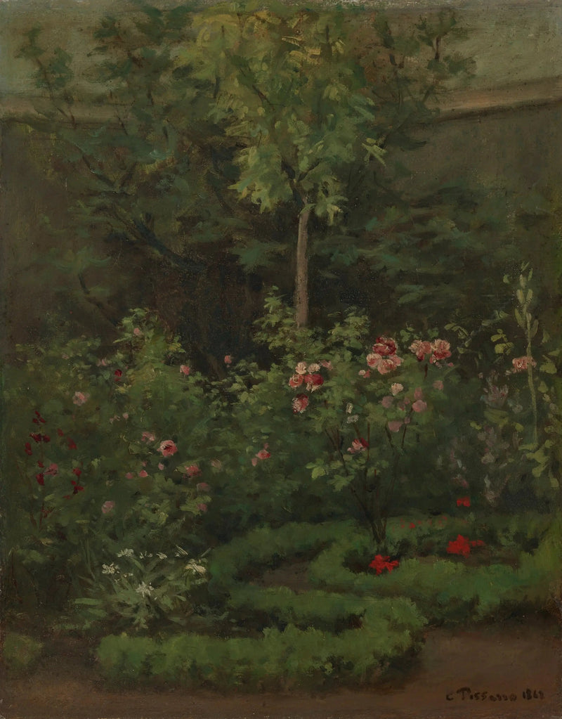Een rozenhof - Camille Pissarro