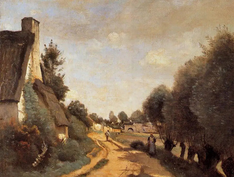 Een weg nabij Arras - Jean-Baptiste Camille Corot
