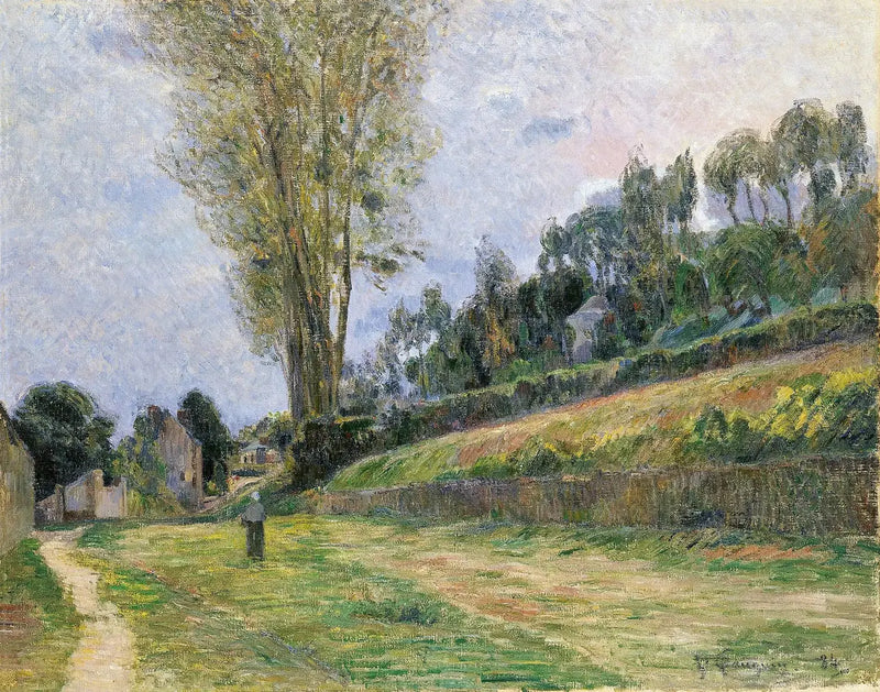 Een Straat in Rouen, of Personage op de Weg - Paul Gauguin