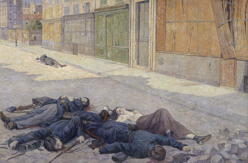Een straat in Parijs in mei 1871 - Maximilien Luce