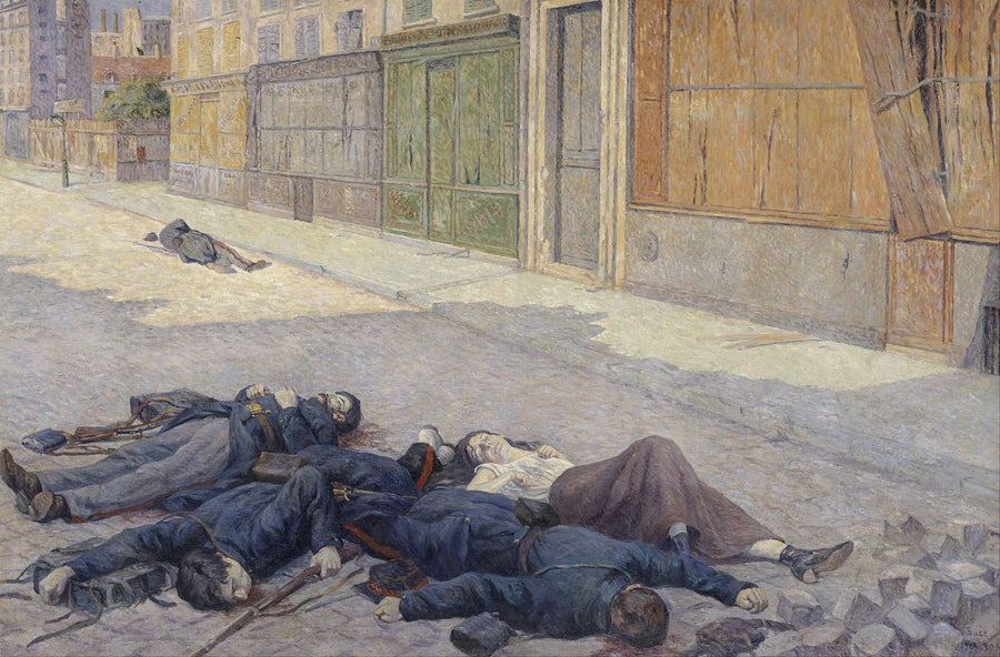 Een straat in Parijs in mei 1871 - Maximilien Luce