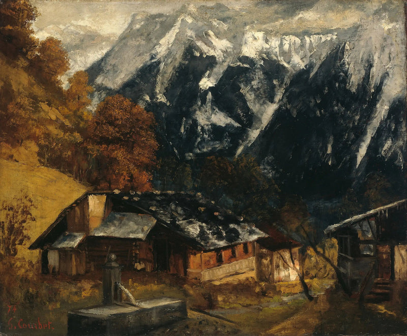Een Alpen scène - Gustave Courbet