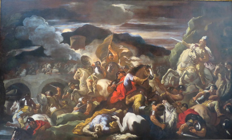 Een veldslag scène - Luca Giordano