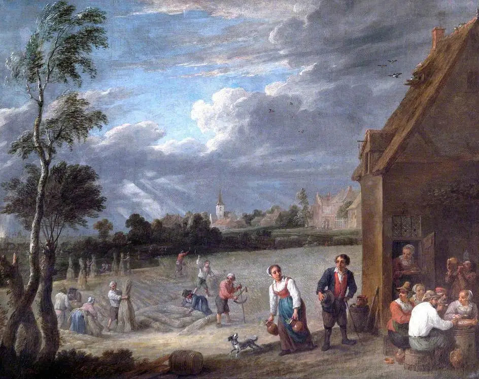 Une scène de récolte - David Teniers le Jeune - Alpha Reproduction