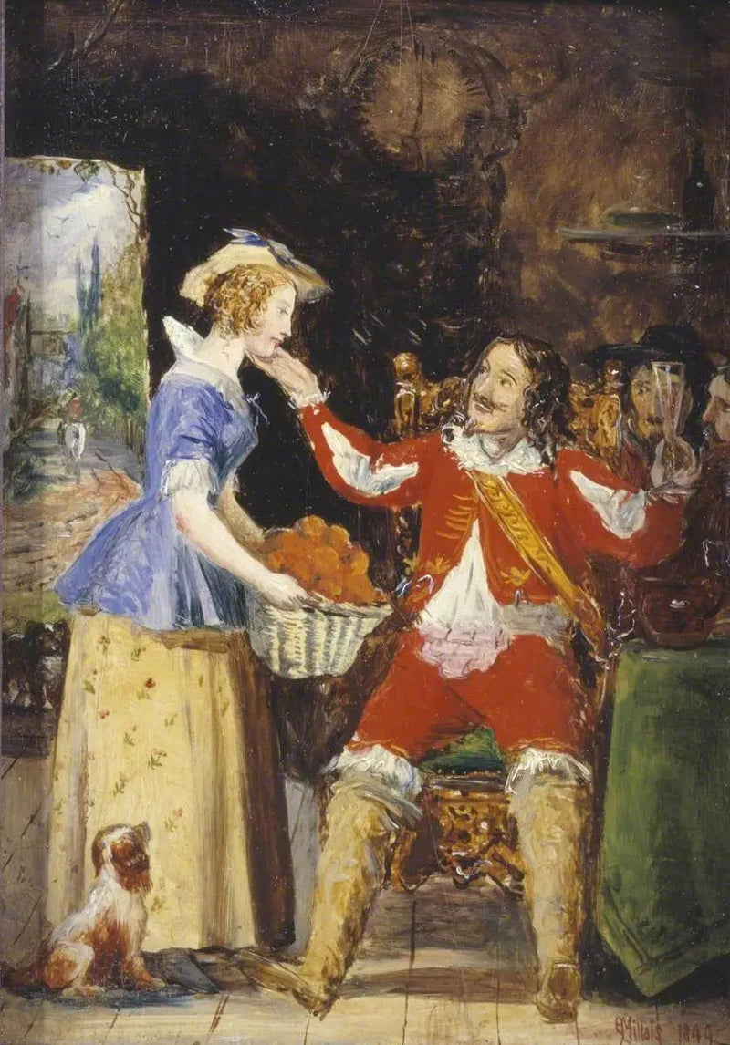 Een dienblad met een fruitschaal aan een ruiter - John Everett Millais

Source:
Une servante offrant un panier de fruits à un cavalier - John Everett Millais