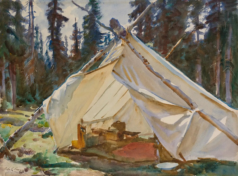 Een tent in de Rockies - John Singer Sargent