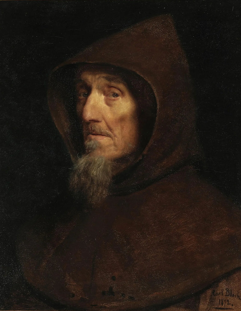 Een monnikenkop. - Carl Heinrich Bloch
