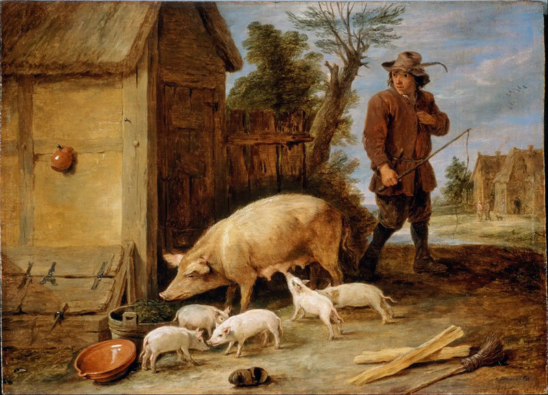 Een varken en zijn worp - David Teniers de Jonge

Source:
Une truie et sa portée - David Teniers le Jeune
