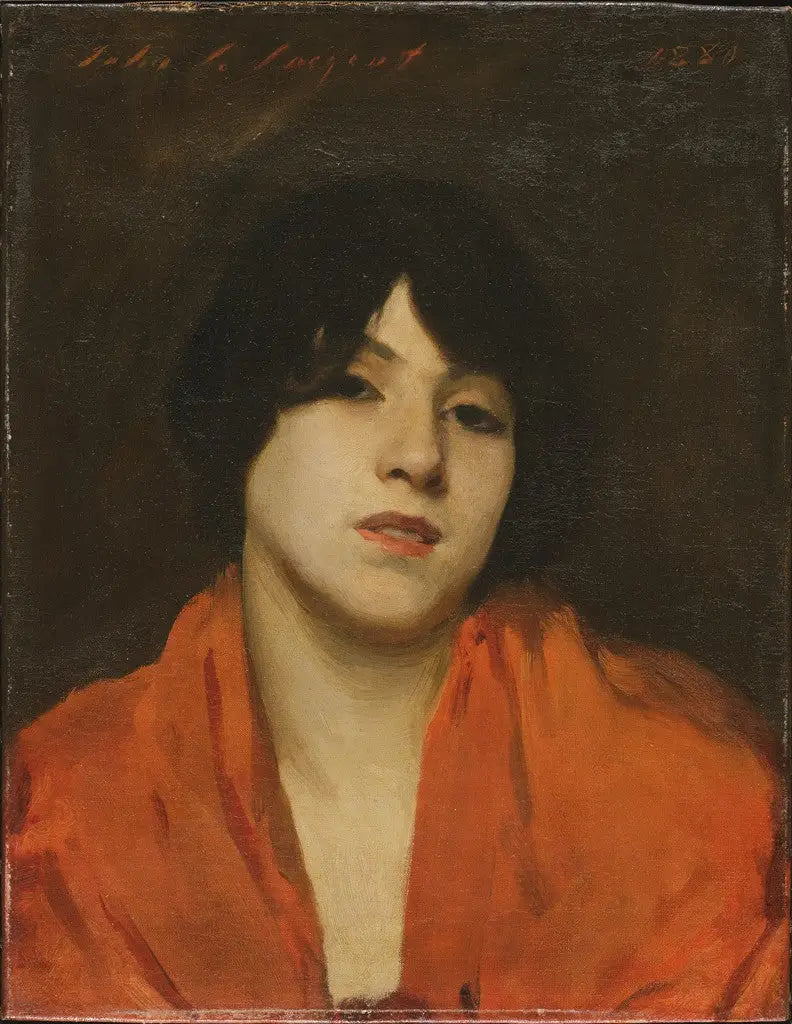 Een Venetiaanse met een scharlaken sjaal (« Gigia Viani ») - John Singer Sargent