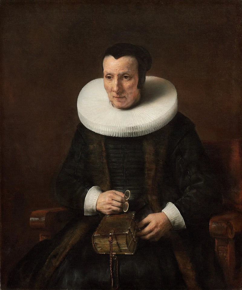 Een oude dame met een boek - Rembrandt