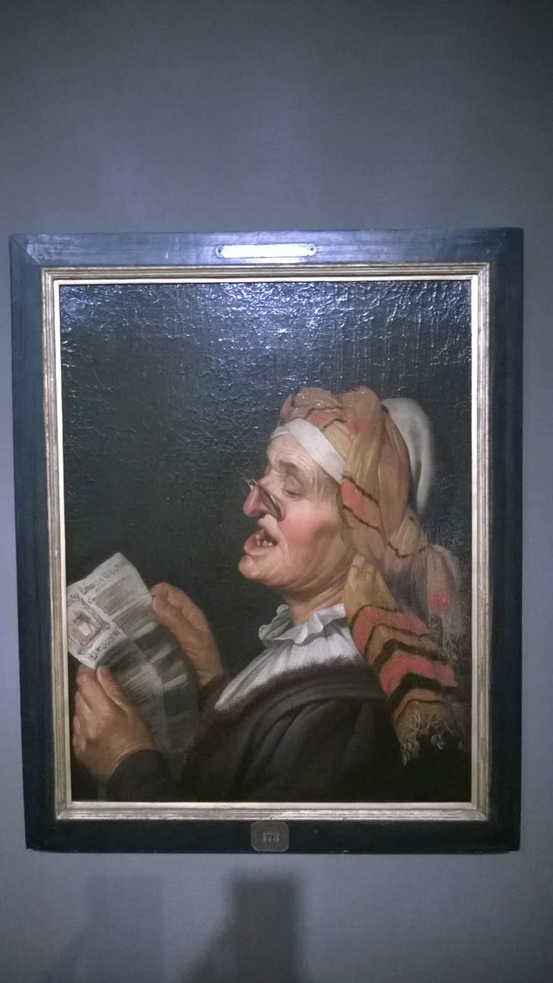 Een oude vrouw die zingt - Gerrit van Honthorst