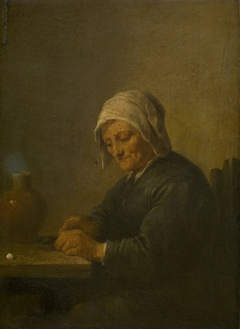 Een oude vrouw die tabak snijdt - David Teniers de Jonge

Source:
Une vieille femme coupant du tabac - David Teniers le Jeune