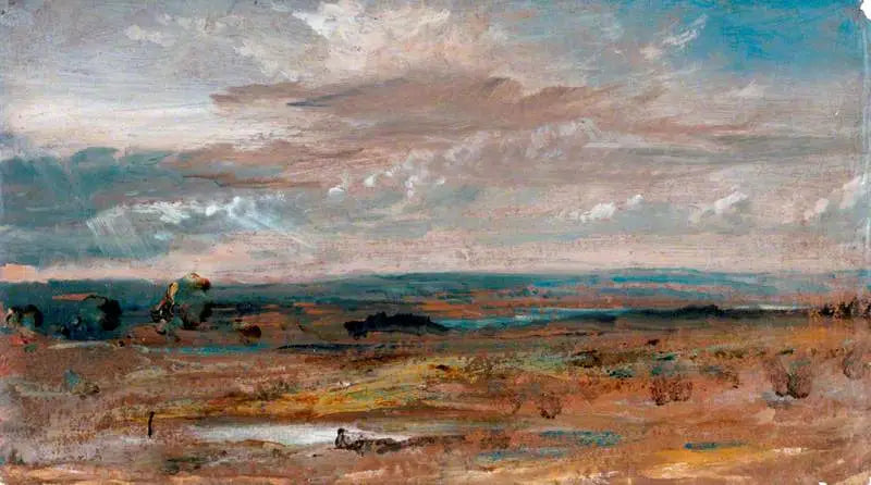 Een uitzicht in Hampstead, 's avonds - John Constable