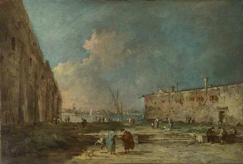 Een uitzicht nabij Venetië (?) - Francesco Guardi