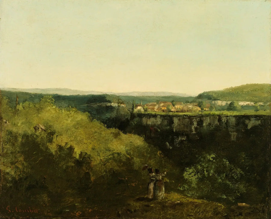Uitzicht op de rivier - Gustave Courbet