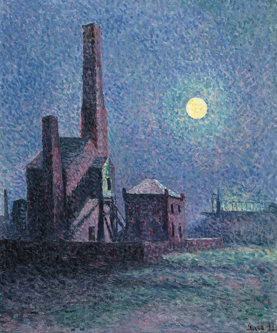 Fabriek bij maanlicht - Maximilien Luce