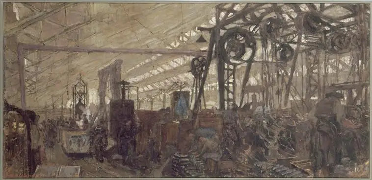 Fabriek voor wapenproductie in Lyon: de smederij - Édouard Vuillard