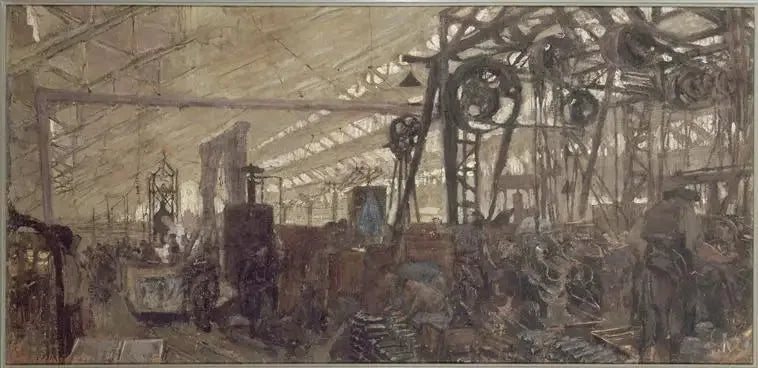 Fabriek voor wapenproductie in Lyon: de smederij - Édouard Vuillard