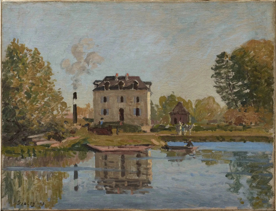 Fabriek aan de oevers van de Seine, Bougival - Alfred Sisley