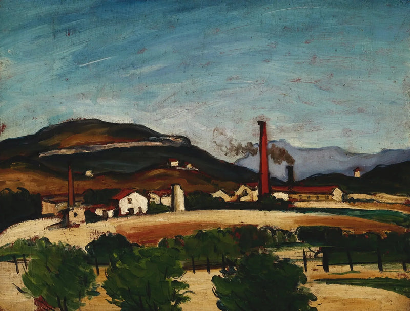 Fabrieken bij de Mont de Cengle - Paul Cézanne