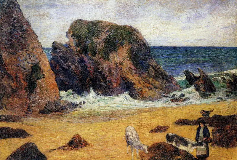 Koeien aan de zee - Paul Gauguin