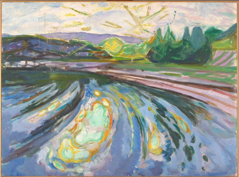 Golven tegen de kust - Edvard Munch