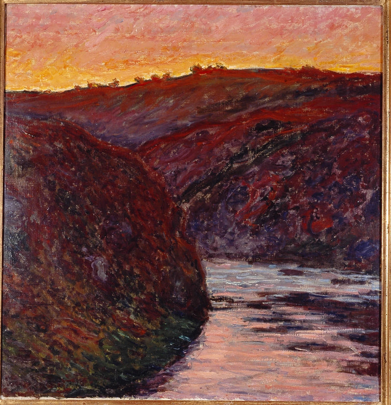 De vallei van de Creuse, ondergaande zon - Claude Monet