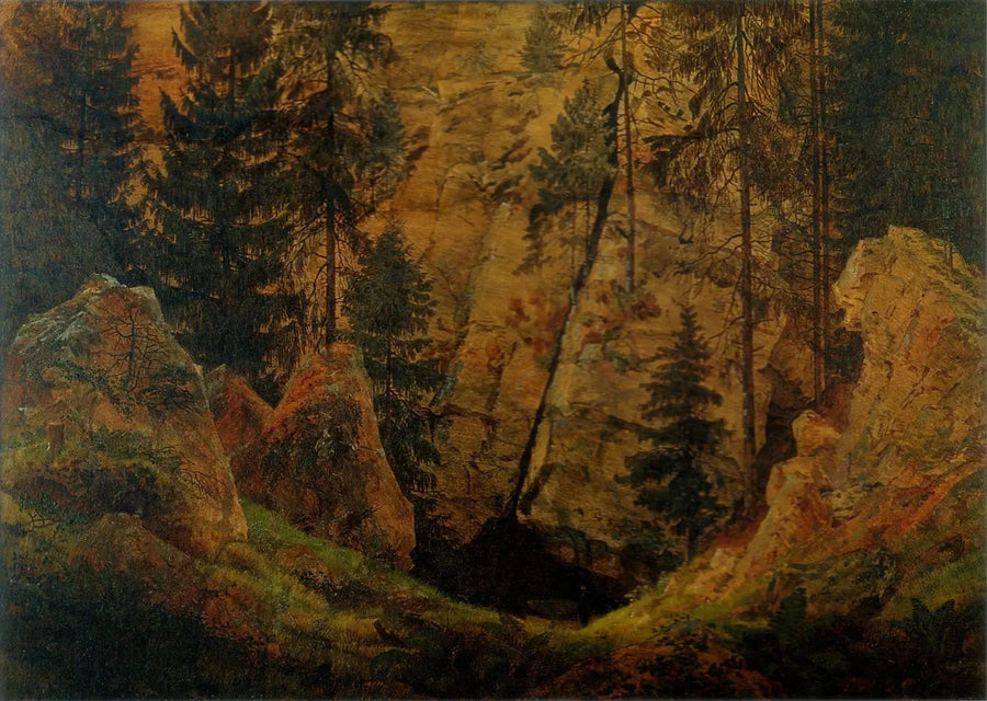 Rotsachtig dal - Caspar David Friedrich