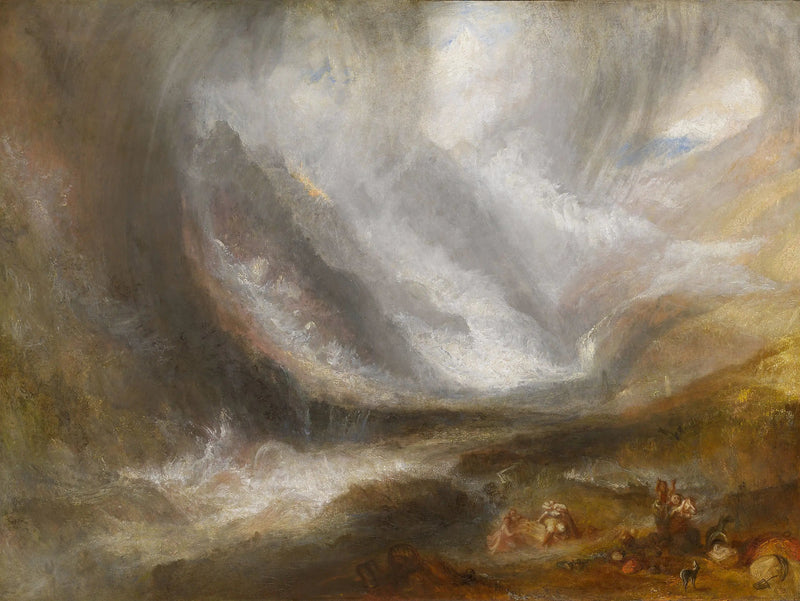 Vallei van Aosta: Sneeuwstorm, Lawine en Onweer - J. M. W. Turner