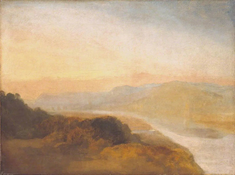 Vallei met een Verre Brug en Toren - J. M. W. Turner