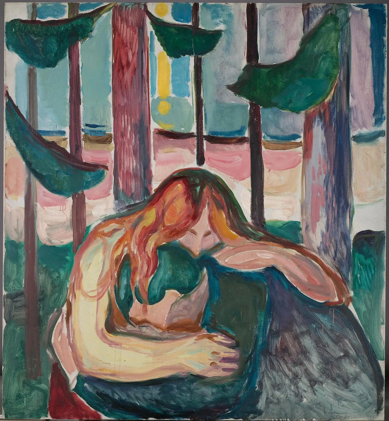 Vampier in het bos - Edvard Munch