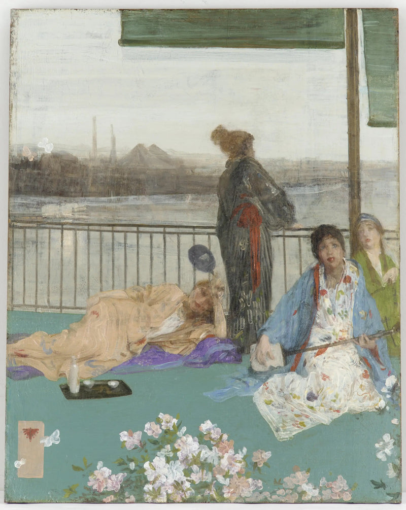 Variaties van huid- en groentinten — Het Balkon - James Abbott McNeill Whistler