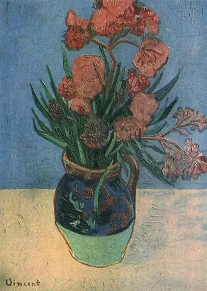 Vaasje met rozenlaurier - Vincent van Gogh