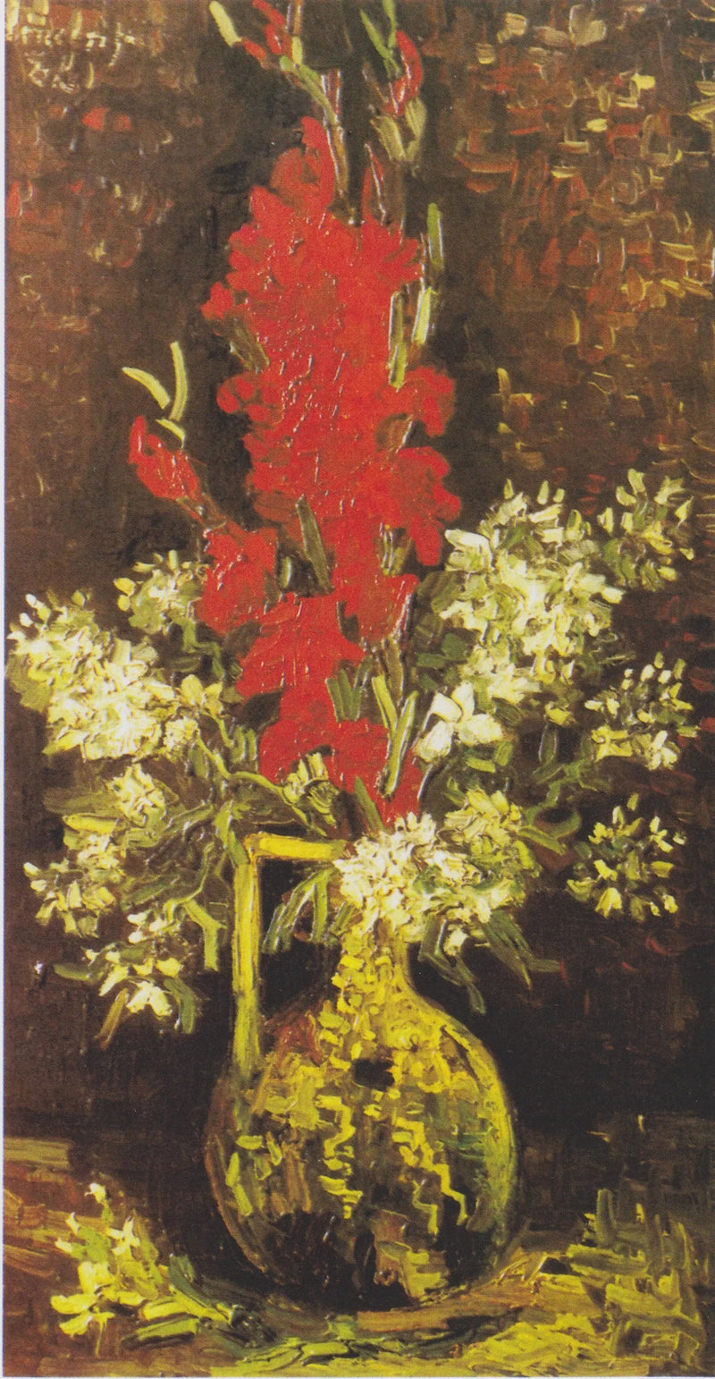 Vaas met rode en witte bloemen - Vincent van Gogh