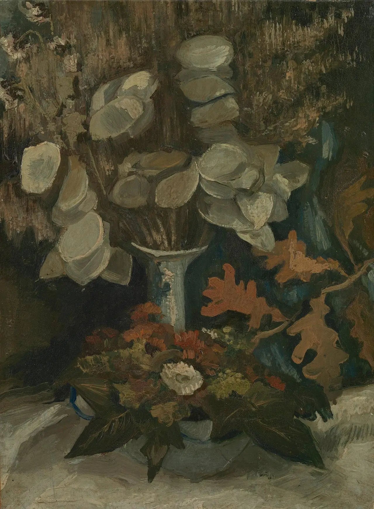 Reproduction du tableau « Vase avec honnêteté - Vincent van Gogh » par Alpha Reproduction en peinture à l’huile