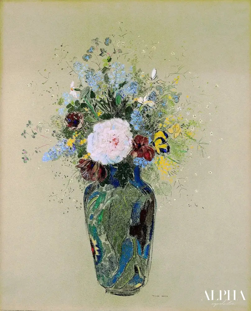 Vase de fleurs - Odilon redon - Reproductions de tableaux et peintures haut de gamme