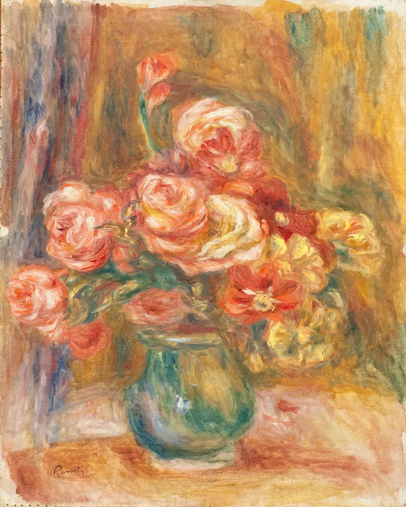 Vaas met rozen - Pierre-Auguste Renoir