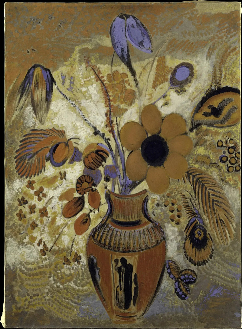 Etruskische vaas met bloemen - Odilon Redon