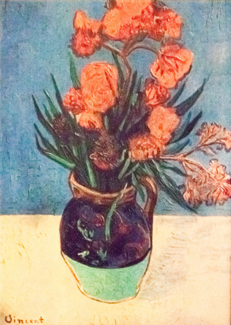 Vaasje met rozenlaurier - Vincent van Gogh