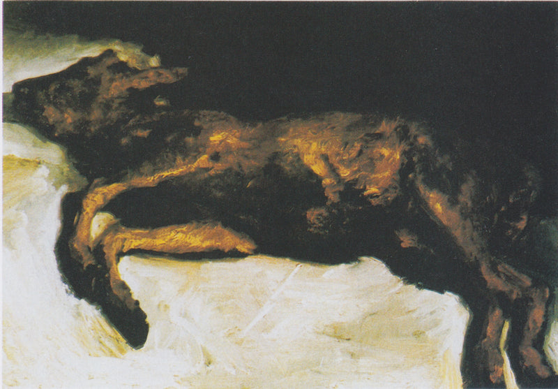Pasgeboren kalf op het stro - Vincent van Gogh