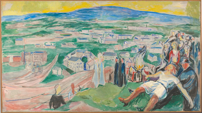 Wacht van de nacht in het midden van de zomer - Edvard Munch