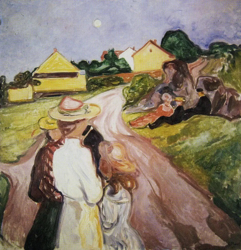 Wacht van de nacht in het midden van de zomer - Edvard Munch