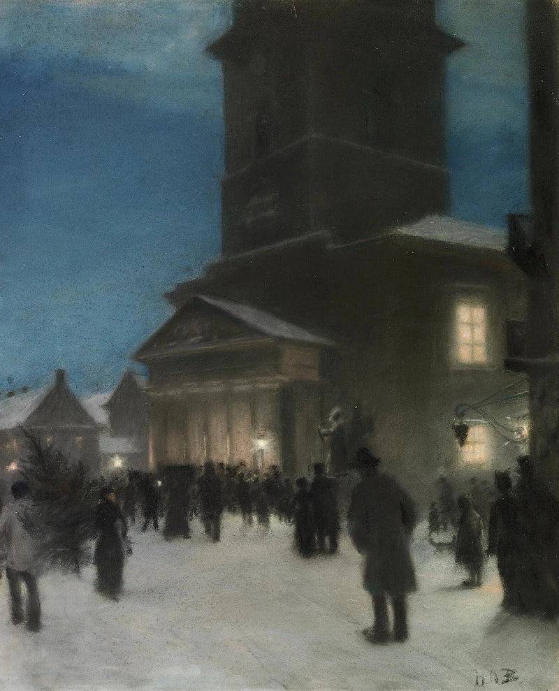 Kerstavond voor de Notre-Dame-kerk (Vor Frue Kirke) in Kopenhagen. - H. A. Brendekilde

Source:
Veille de Noël devant l'église Notre-Dame (Vor Frue Kirke) à Copenhague. - H. A. Brendekilde