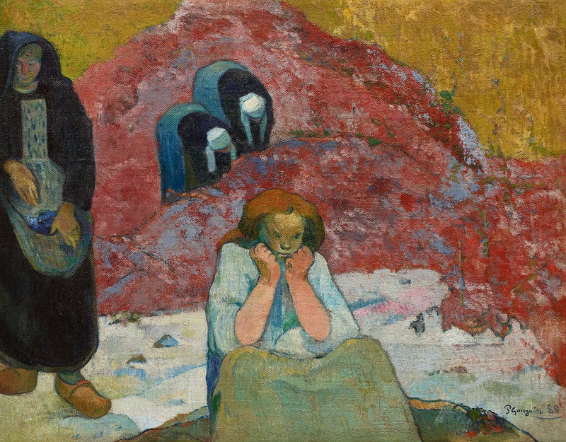 Wijnpluk in Arles of Menselijke ellende - Paul Gauguin