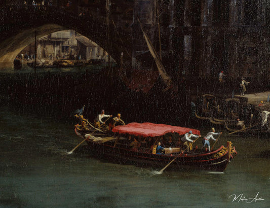 Venedice, Pont du Rialto - Giovanni Antonio Canal - Reproductions de tableaux et peintures haut de gamme